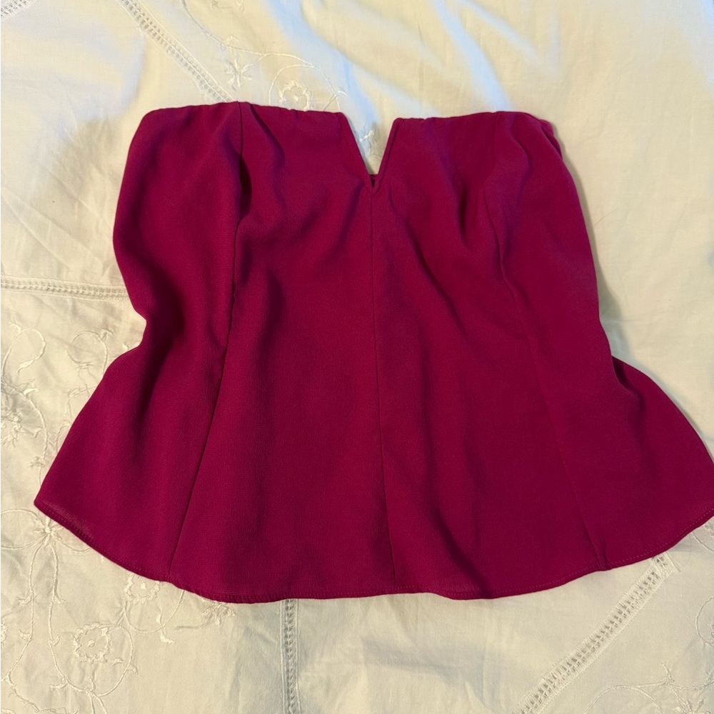 Free People Fuchsia Strapless Top